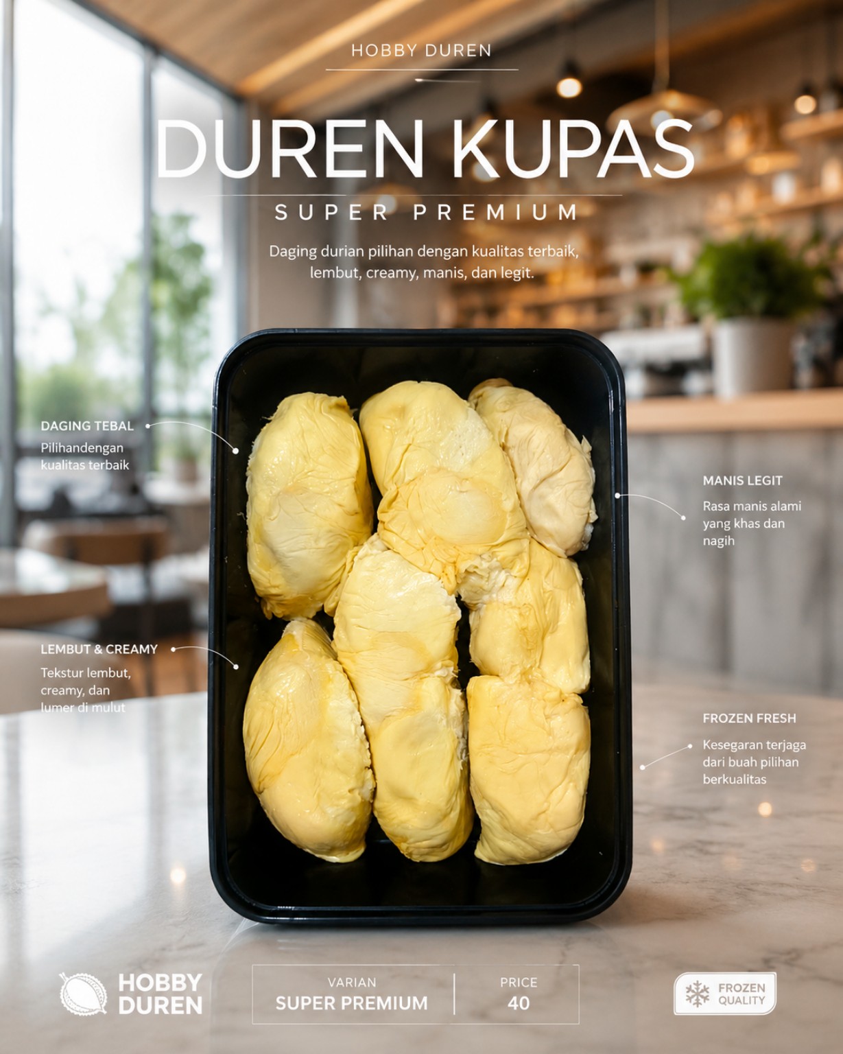 Durian Kupas Super Premium